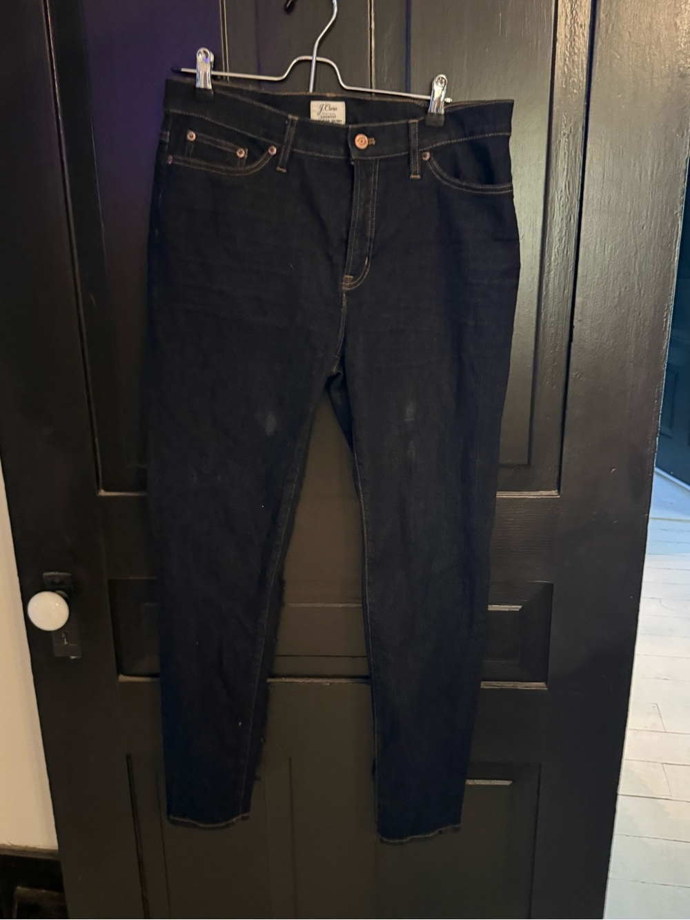 J. Crew Women's Skinny Jeans in Dark Blue Black Wash